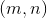 (m,n)