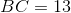 BC=13