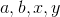 a,b,x,y