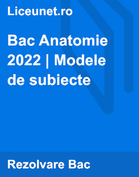 Modele De Subiecte Bac Anatomie 2022 | Liceunet.ro