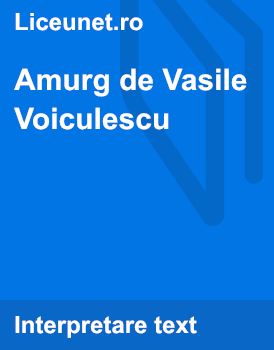 Amurg De Vasile Voiculescu | Liceunet.ro