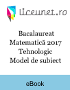 Bacalaureat Matematică 2017 | Tehnologic | Model de subiect Bacalaureat Matematică 2017 | Tehnologic | Model de subiect