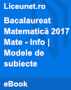 Bacalaureat Matematică 2017 | Mate - Info | Model de subiect Bacalaureat Matematică 2017 | Mate - Info | Model de subiect