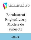 Bacalaureat Engleză 2013 | Modele de subiecte Bacalaureat Engleză 2013 | Modele de subiecte